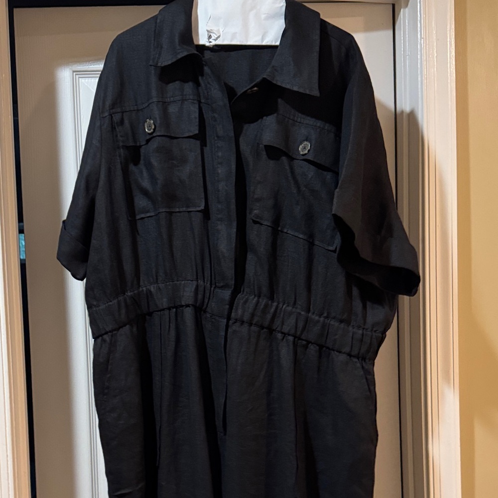 JCrew Wide Leg Linen Jumpsuit